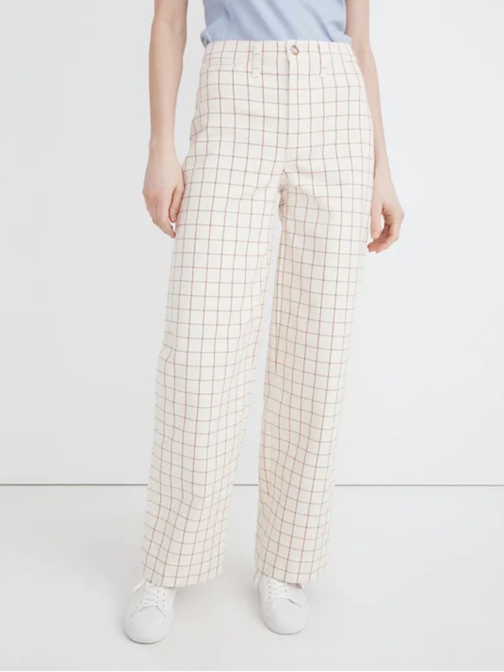 Madewell Slim Emmett Wide Leg Full length pants Windowpane - 27